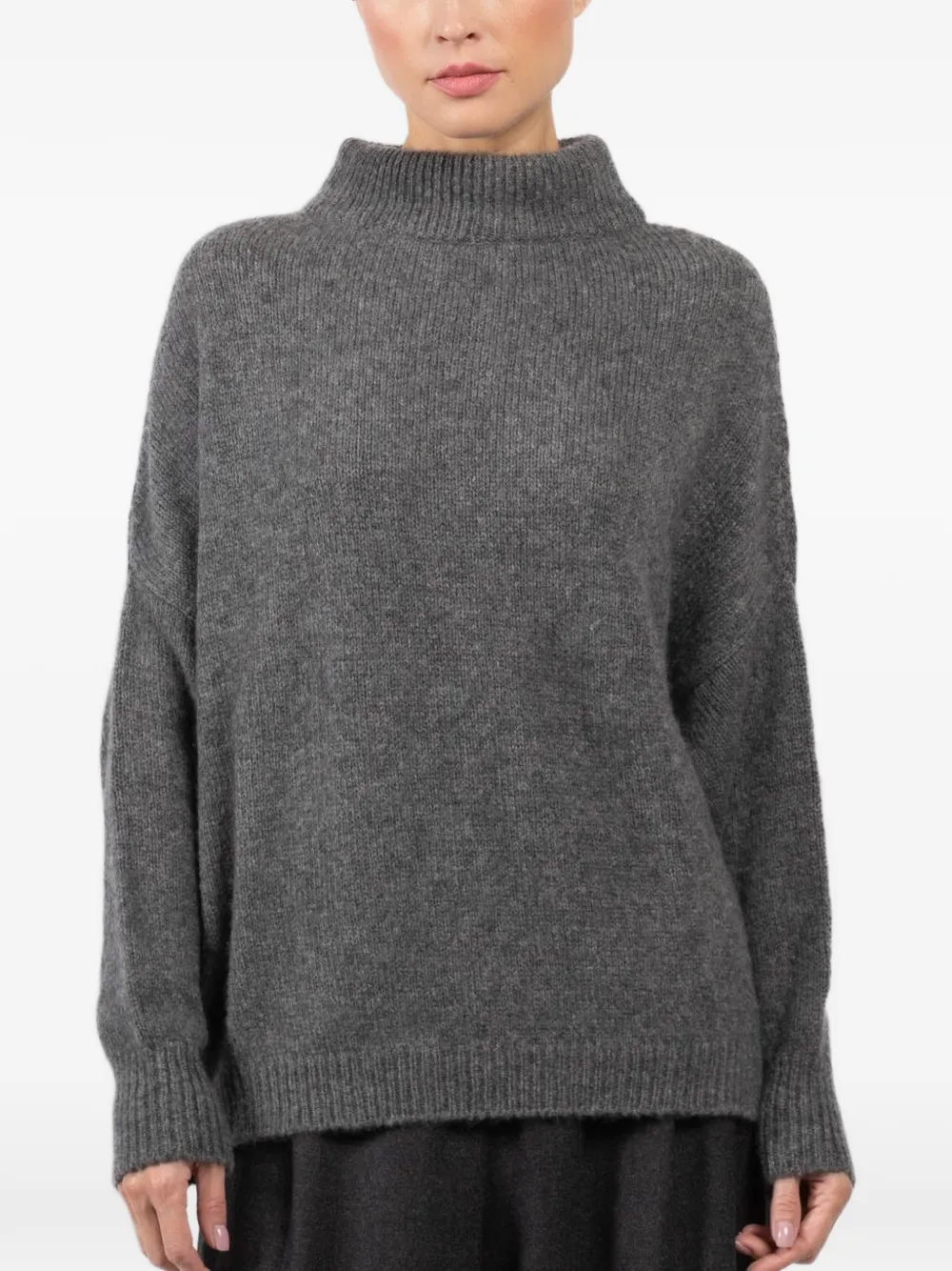 Dušan High-neck Sweater In Gray
