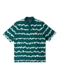 BY PARRA Broken Waves wave-pattern polo shirt - Green