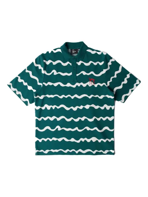BY PARRA Broken Waves wave-pattern polo shirt
