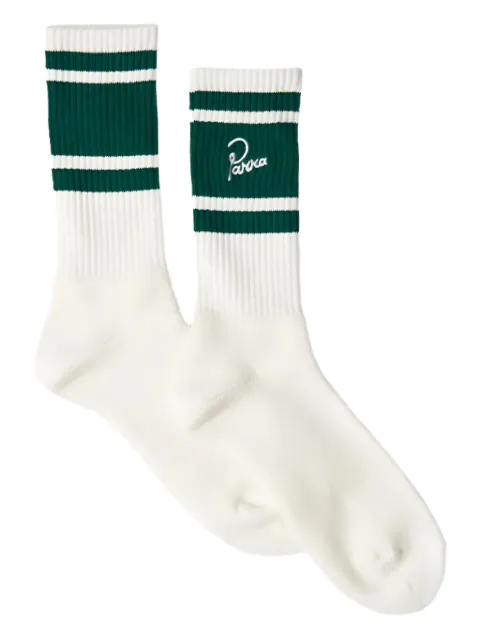 BY PARRA Signature striped crew socks