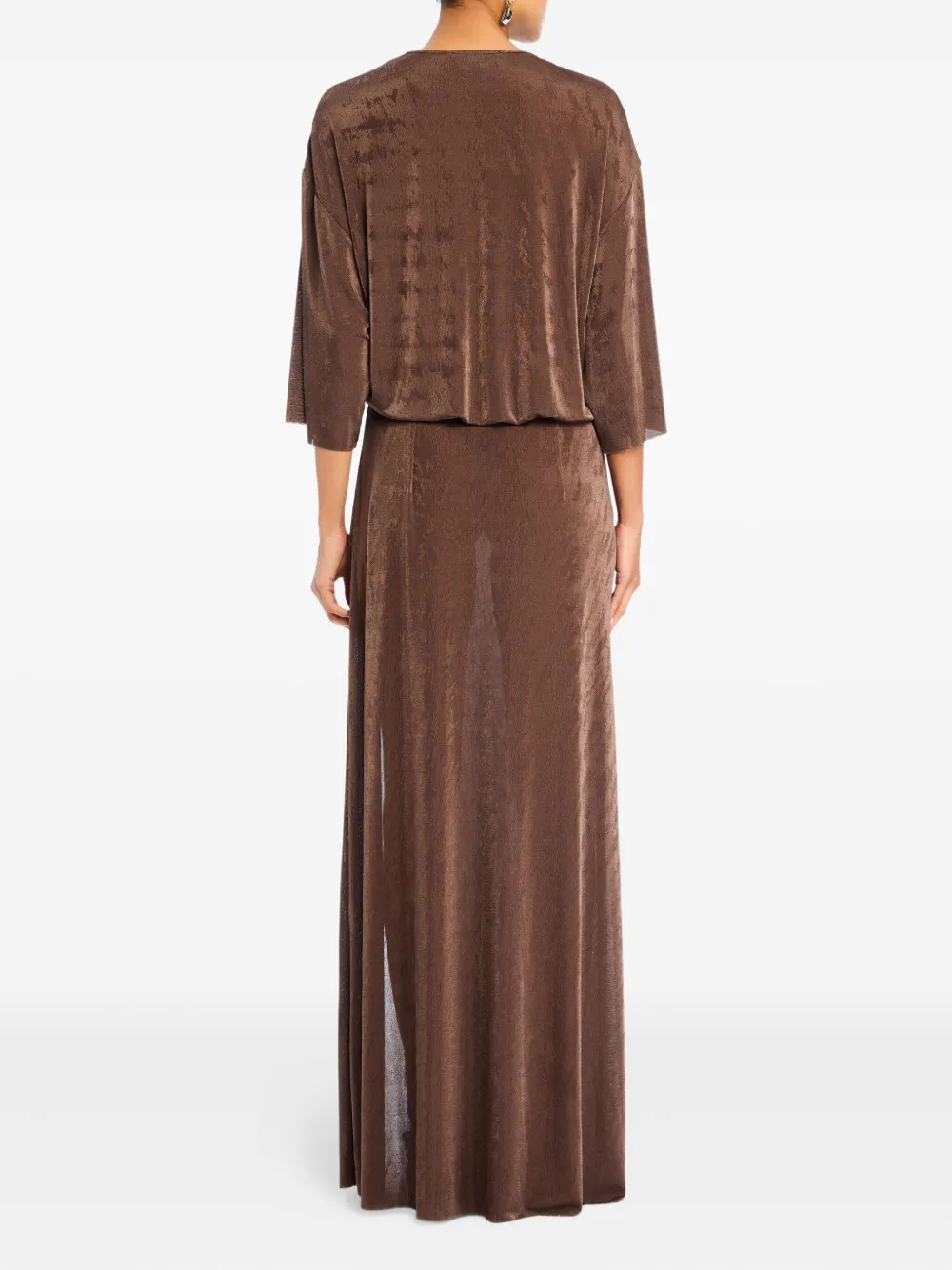 Ser.o.ya Laina Twisted Side-split Maxi Dress In Brown