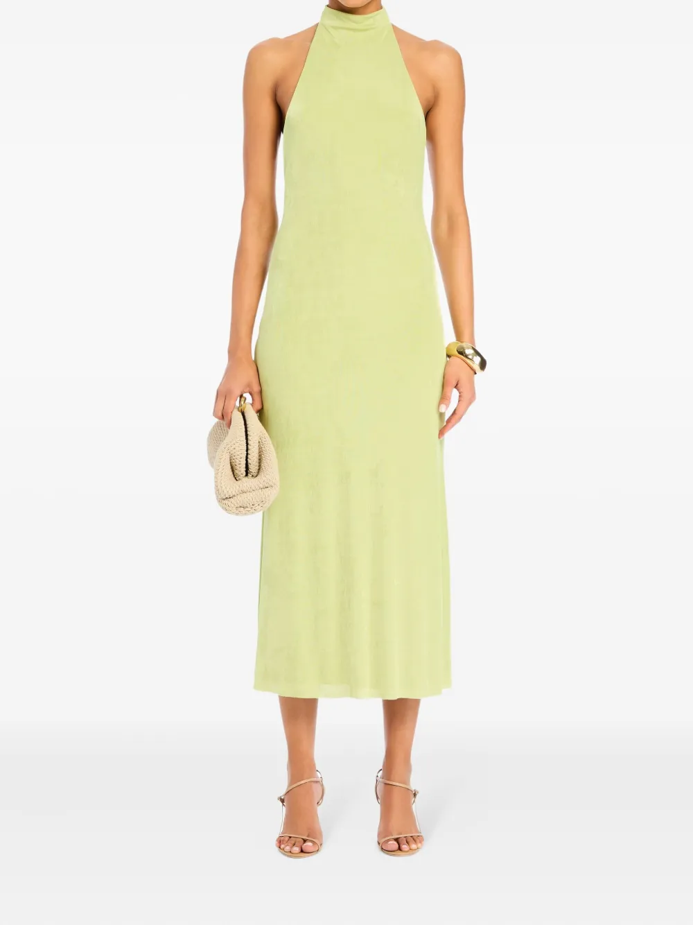 SER.O.YA Carli halter-neck midi dress - Groen