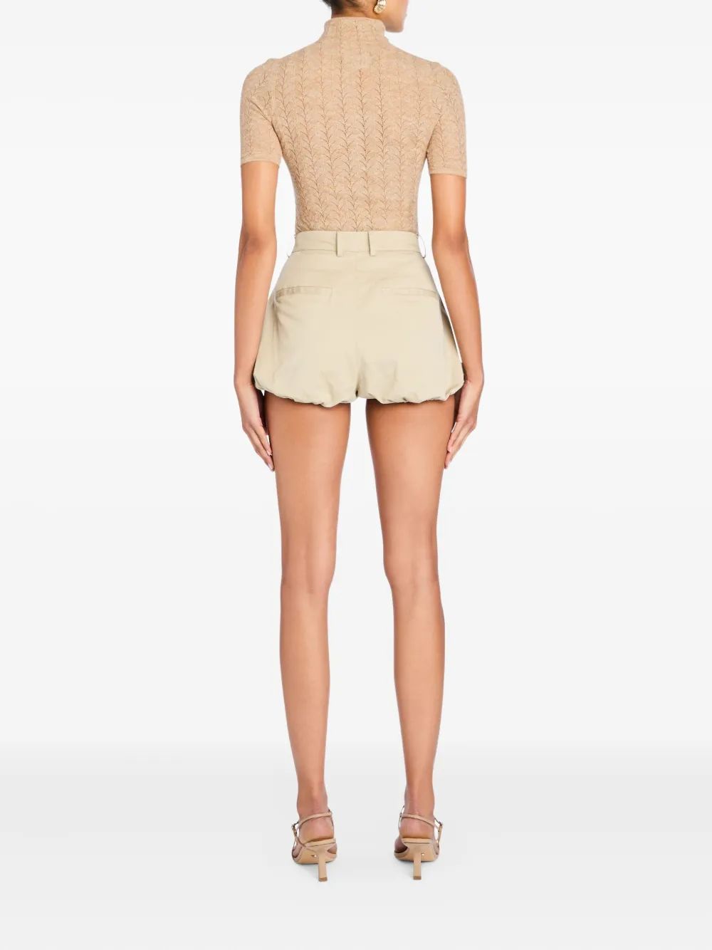Ser.o.ya Jo Pleated Balloon Shorts In Brown