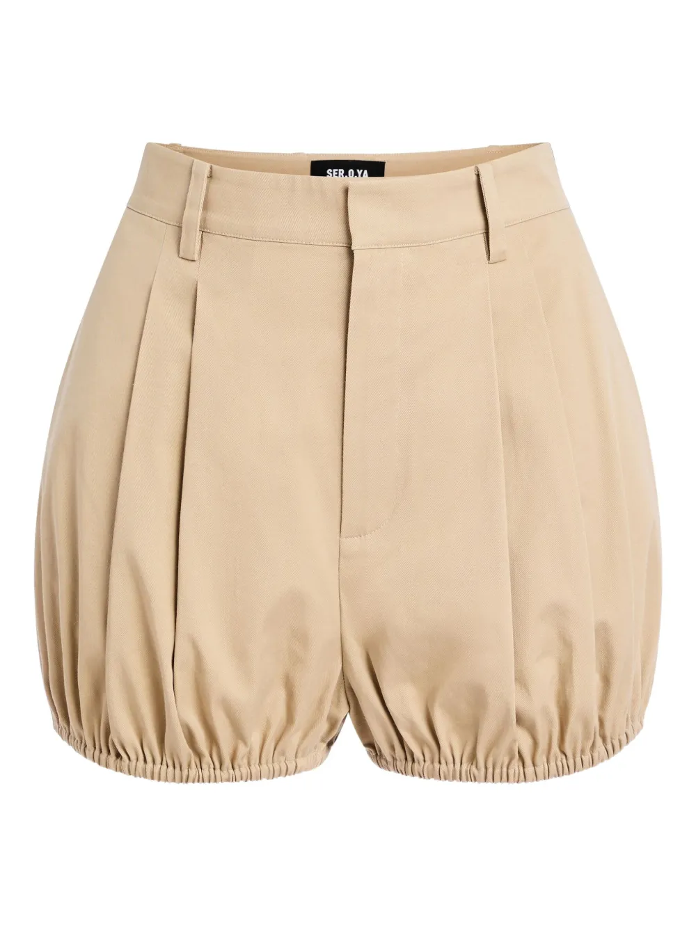 Ser.o.ya Jo Pleated Balloon Shorts In Brown