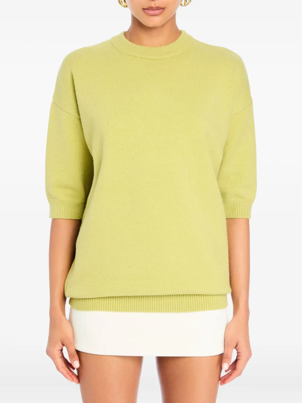 Ser.o.ya Jacey Short-sleeve Crew-neck T-shirt In Yellow