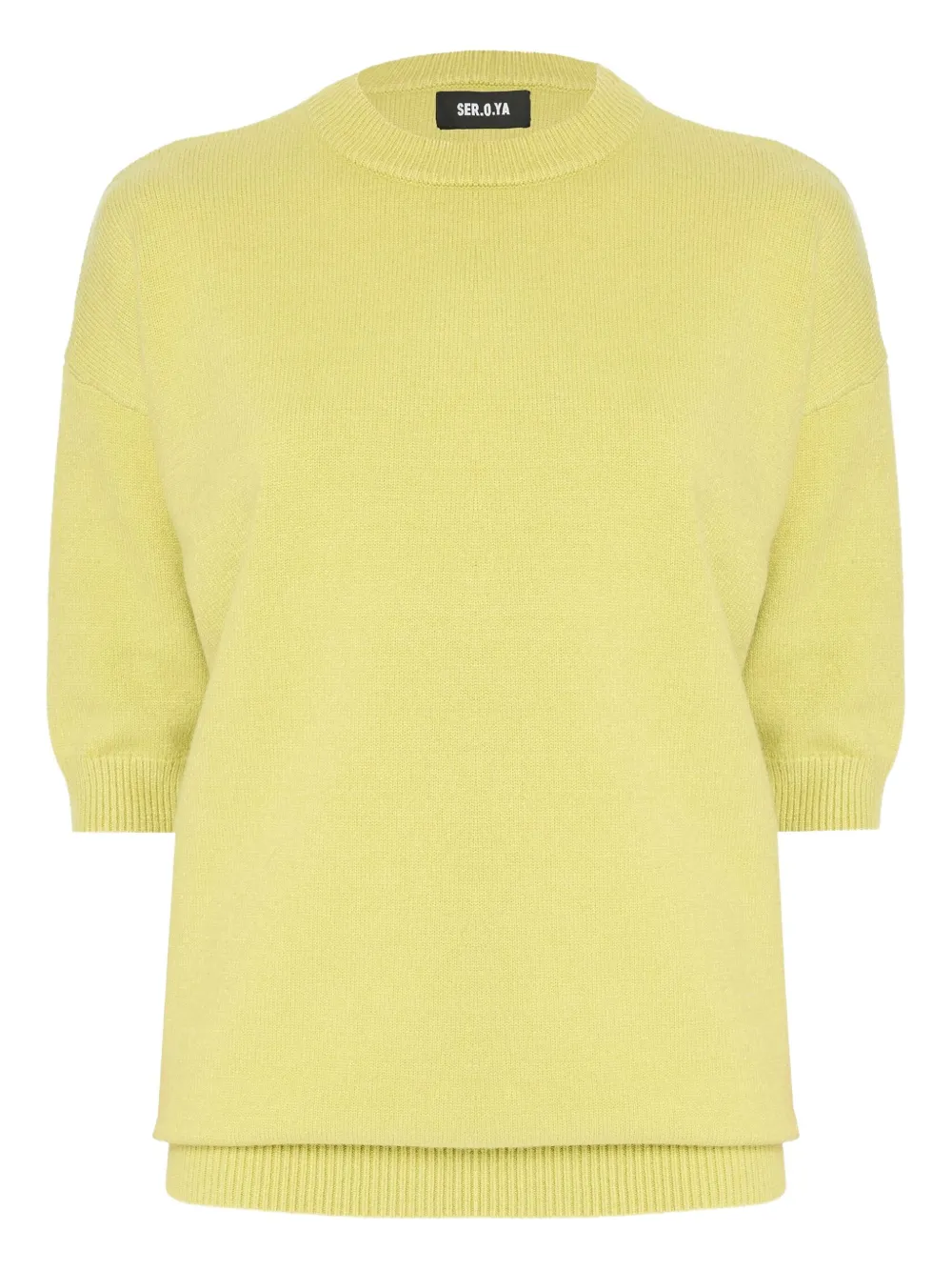 Ser.o.ya Jacey Short-sleeve Crew-neck T-shirt In Yellow
