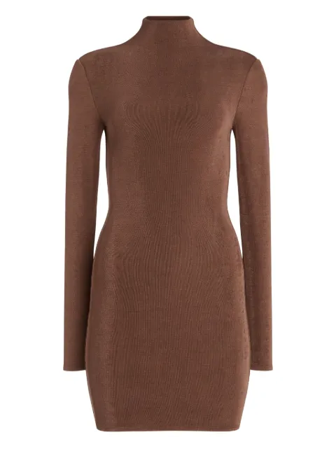SEROYA Nara high-neck long-sleeve mini dress