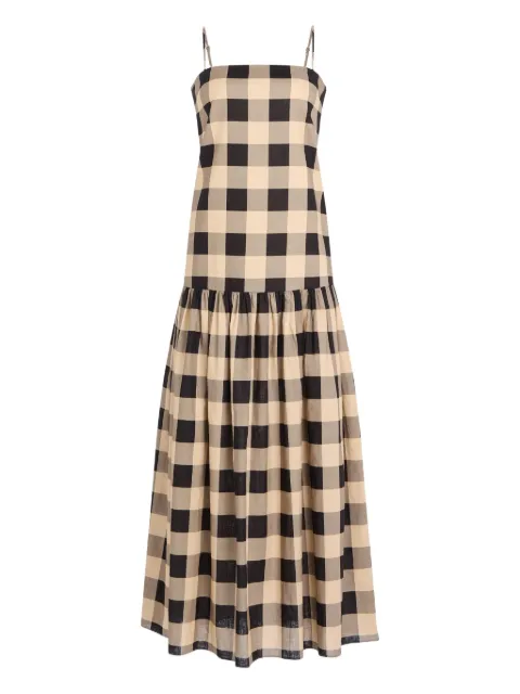 SER.O.YA Aydan gingham tiered maxi dress