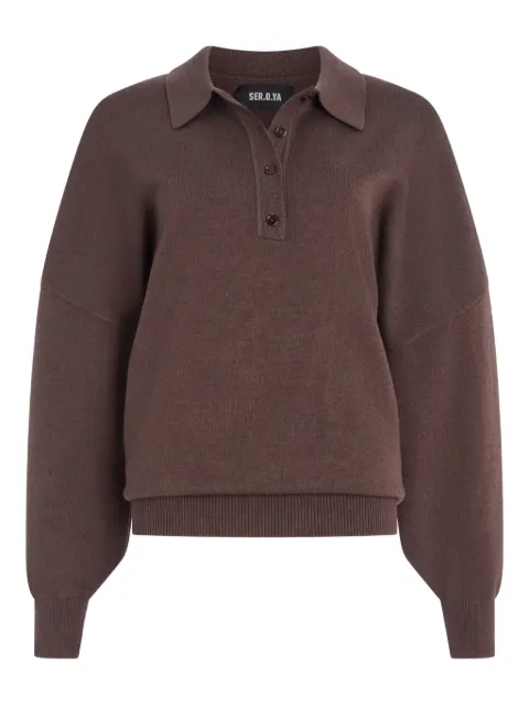SER.O.YA Vespen balloon-sleeve polo shirt