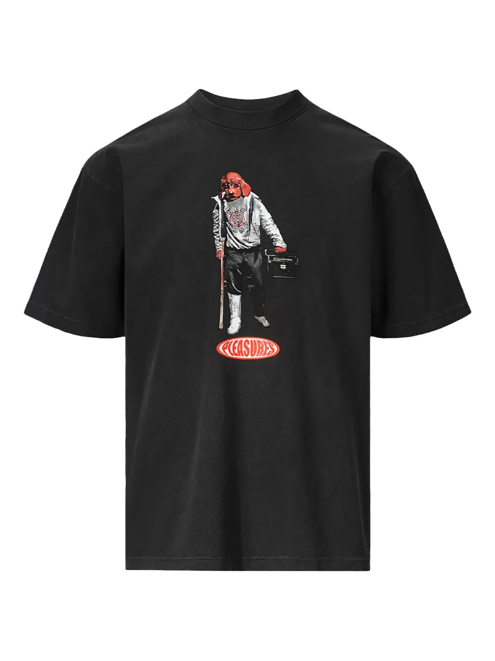 Pleasures x Daft Punk Da Punk T-shirt | Black | Image 1