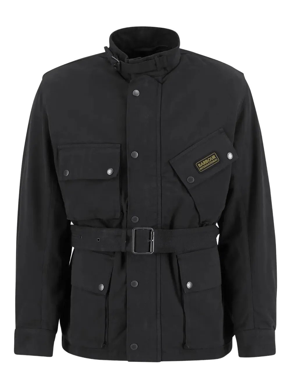 Barbour A7 belted jacket | Black | Image 1