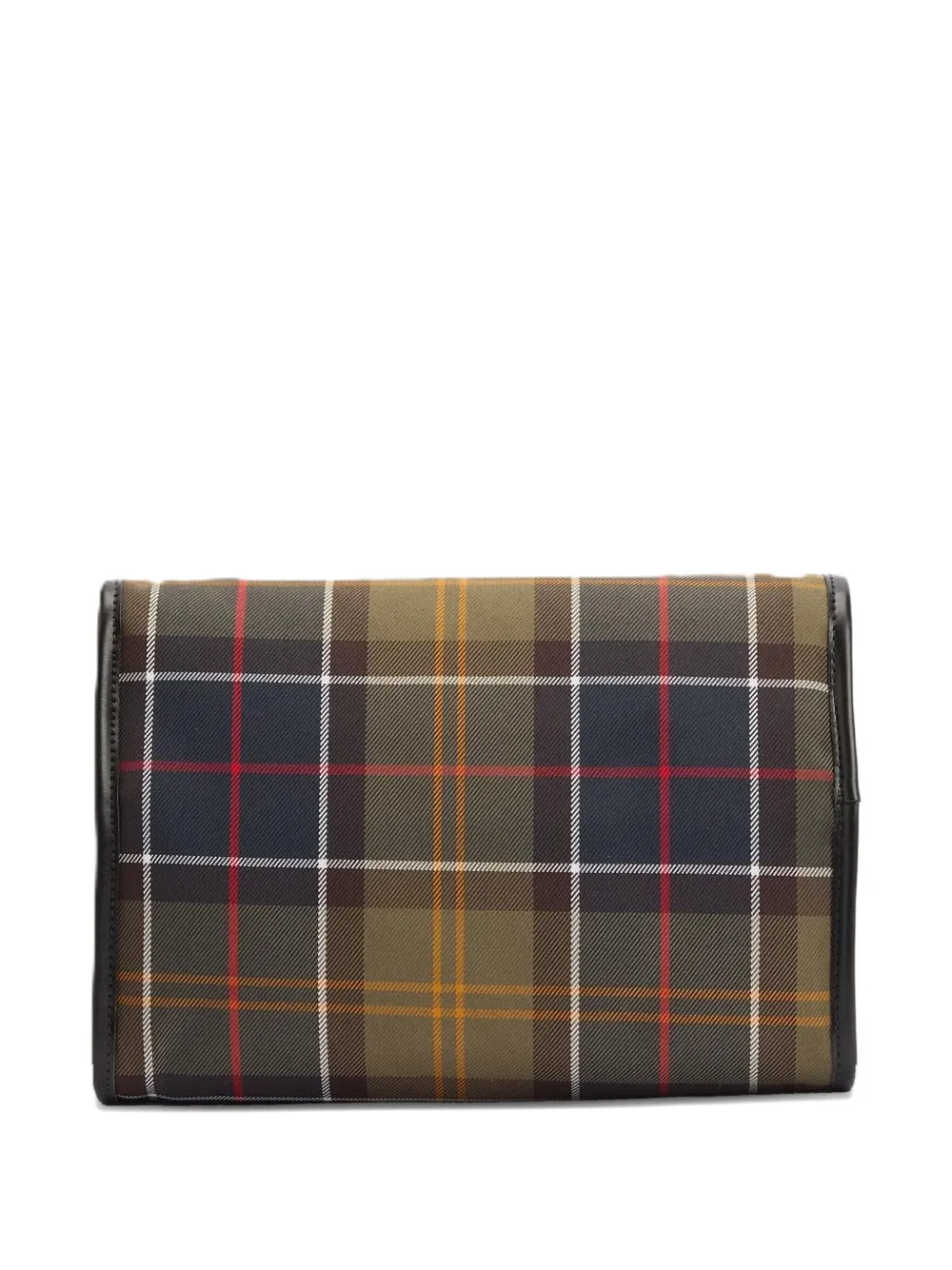 Barbour tartan-plaid clutch bag - Groen