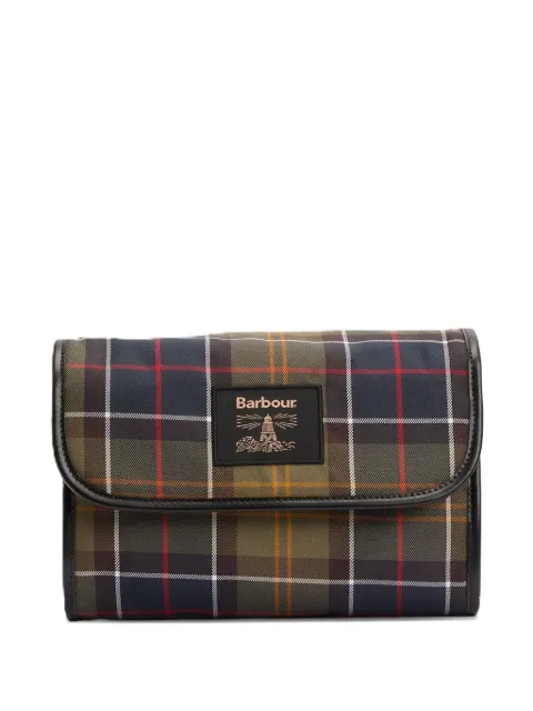 Barbour tartan-plaid clutch bag