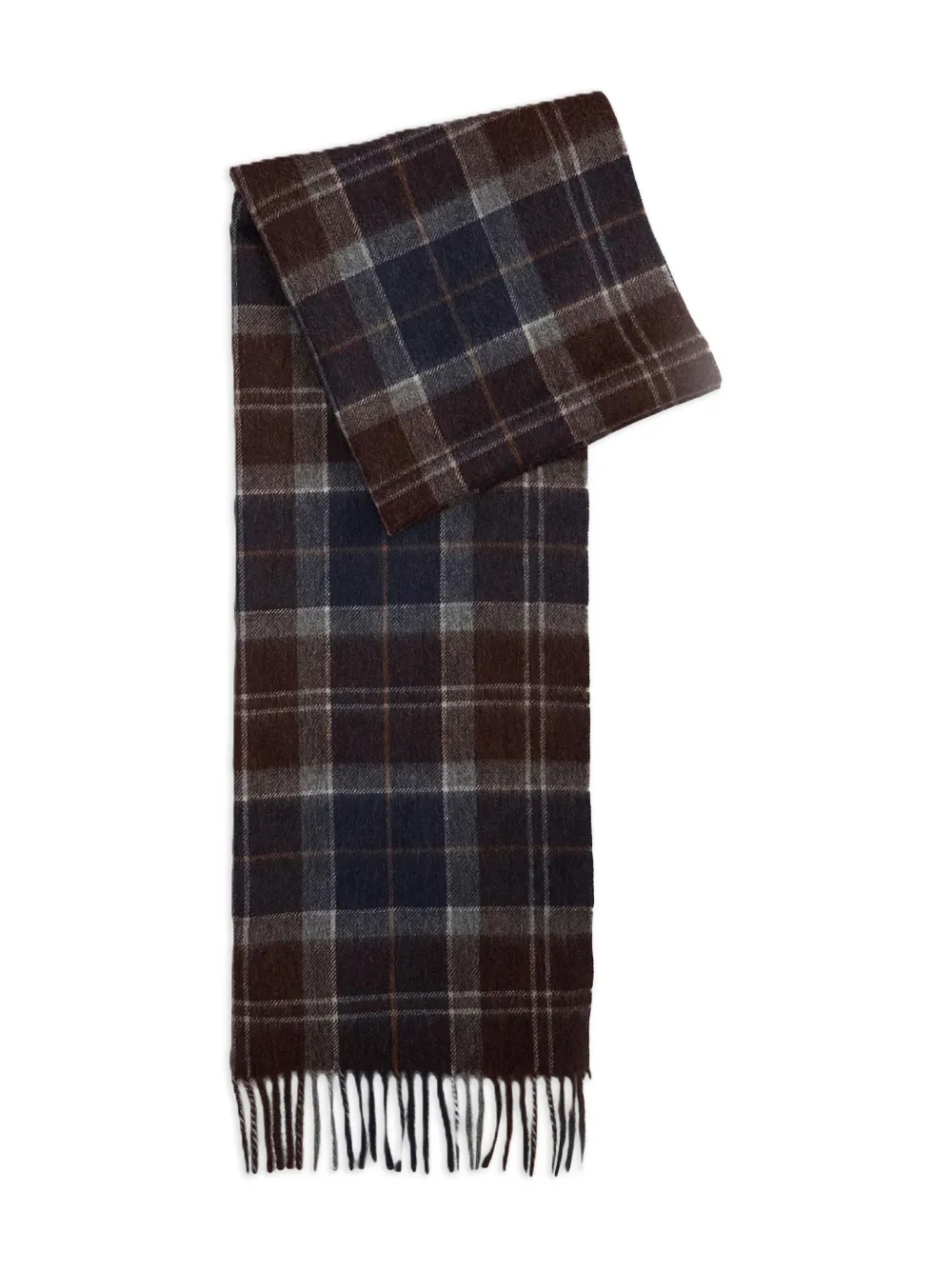 Barbour tartan fringed scarf - Blauw