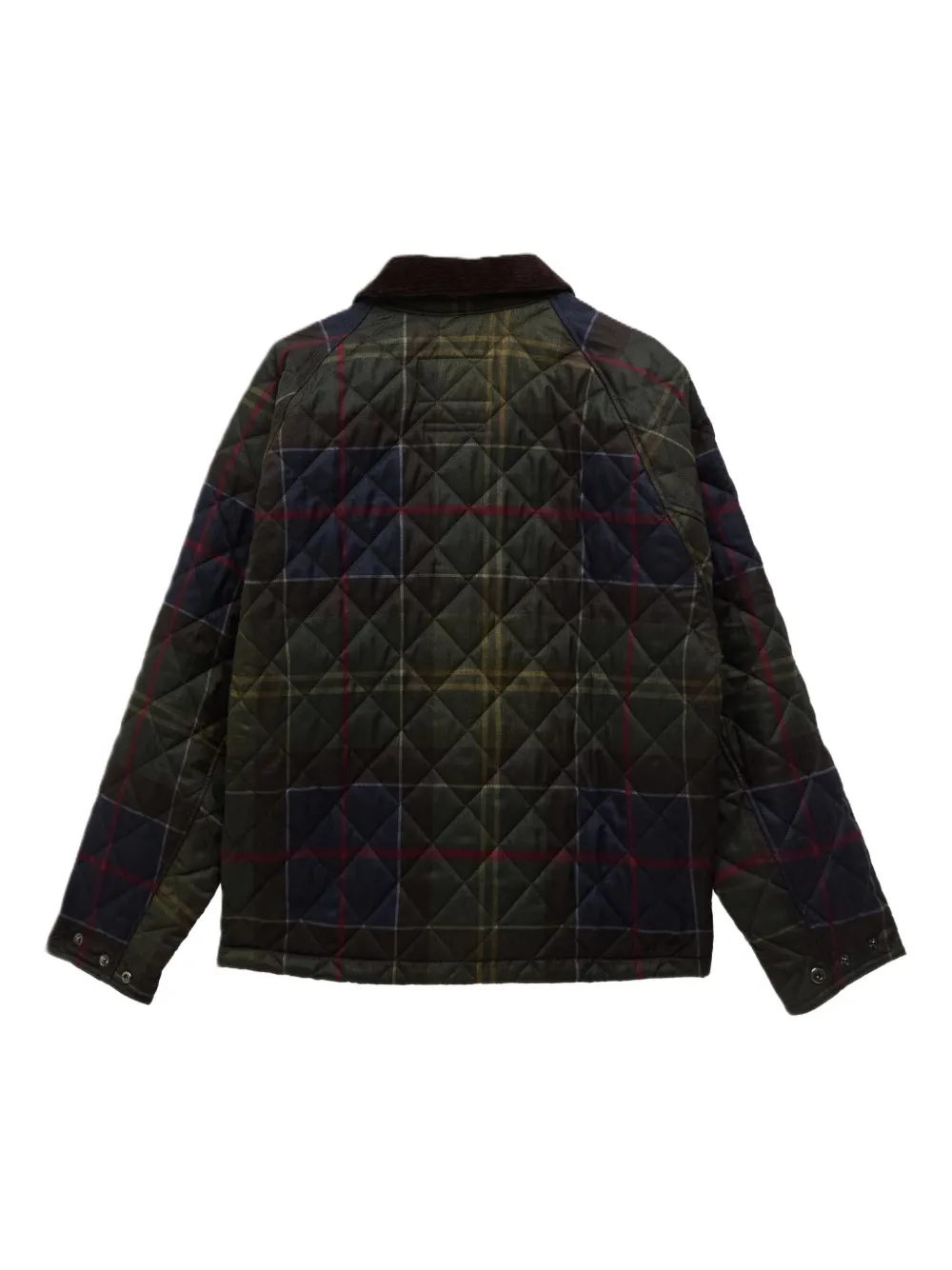 Barbour Gewatteerd geruit jack Groen