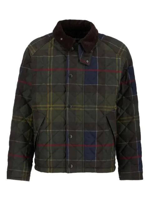 Barbour tartan-print quilted jacket