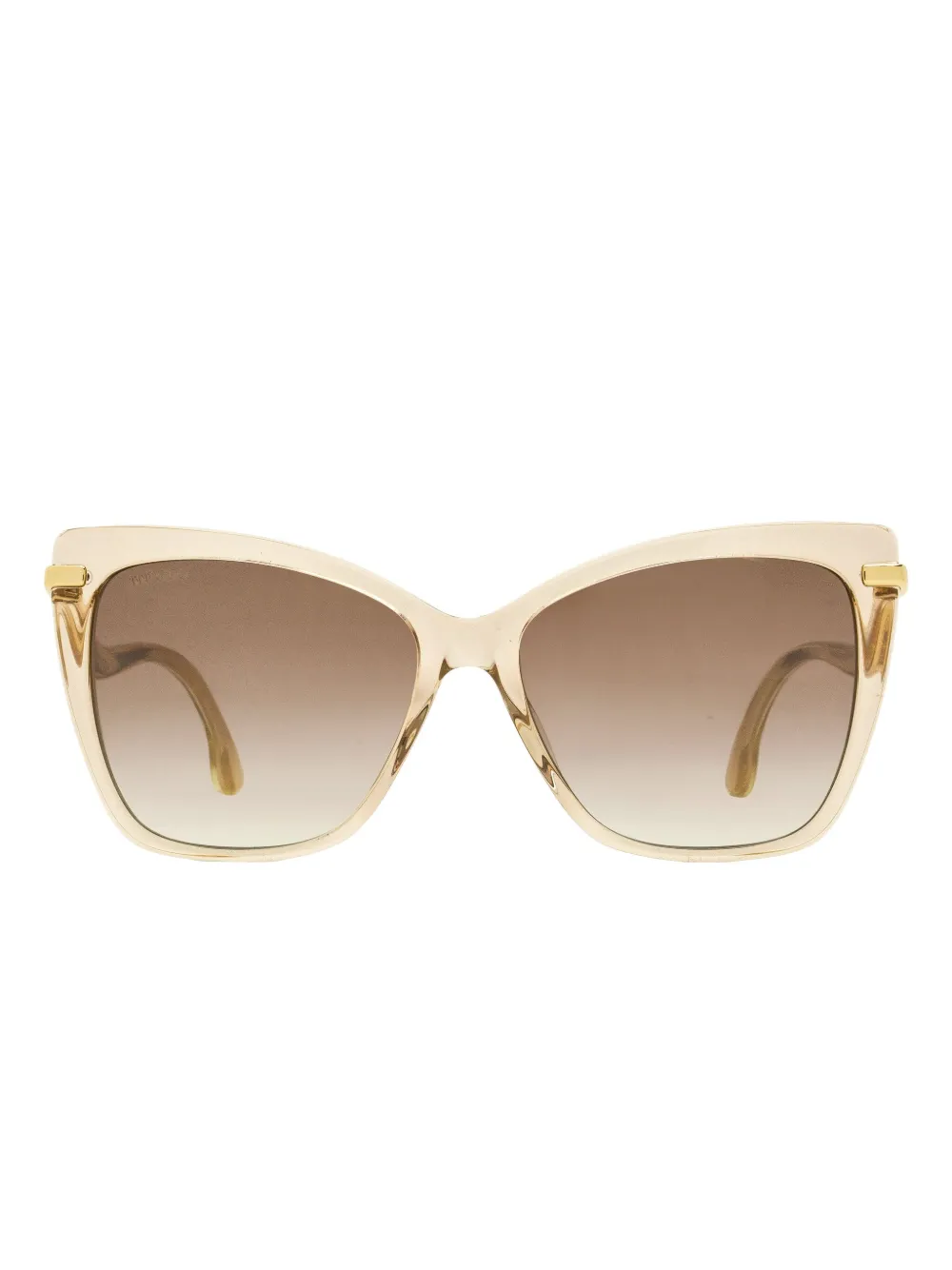 Jimmy Choo Selby Cat-eye Sunglasses In Gold