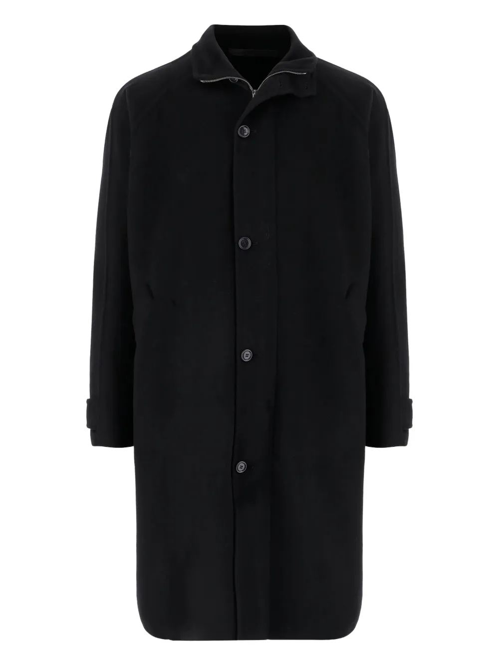 Giorgio Armani cashmere-blend button-fastening coat | Black | Image 1