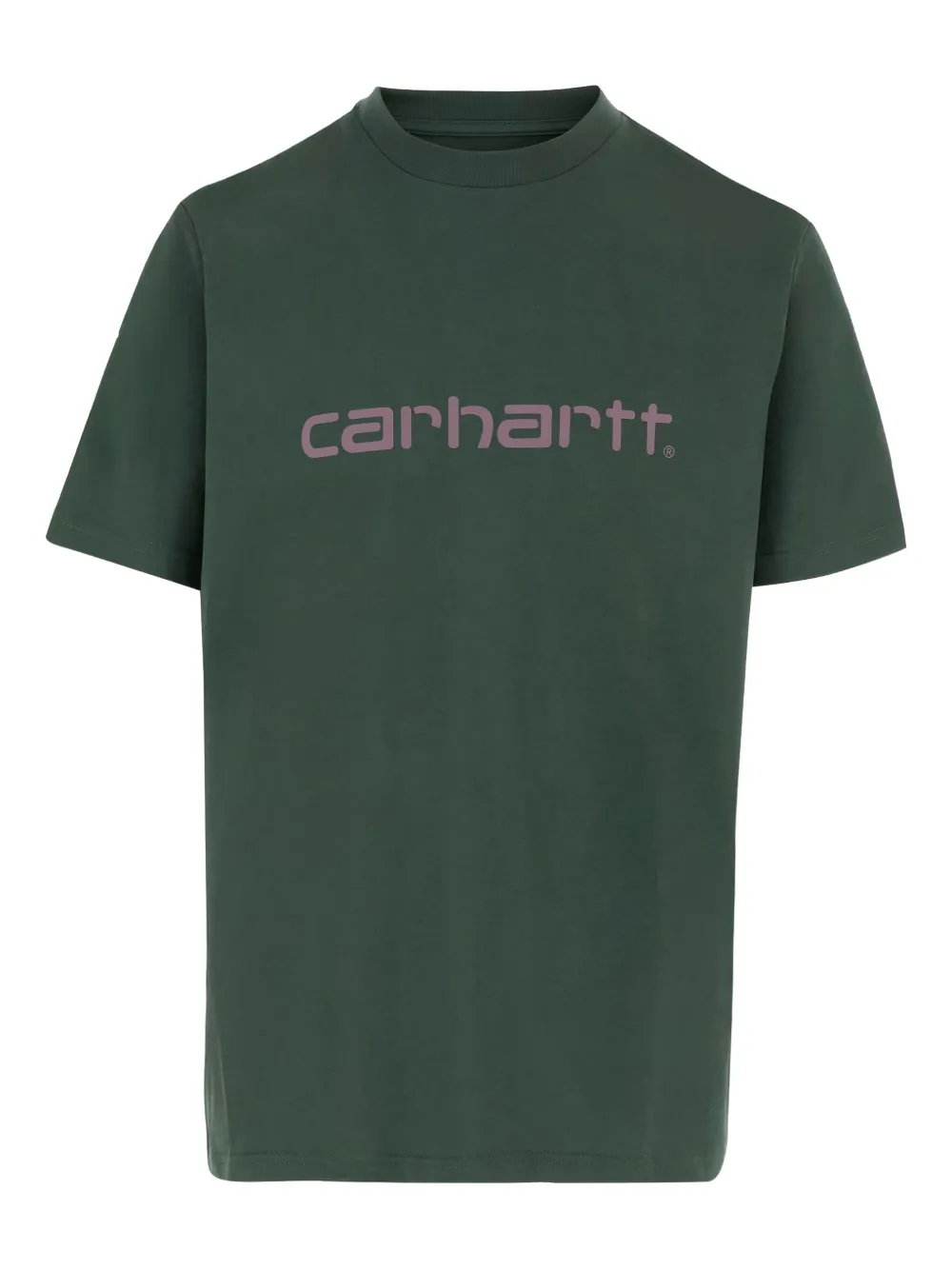 Carhartt WIP logo-print cotton T-shirt | Green | Image 1