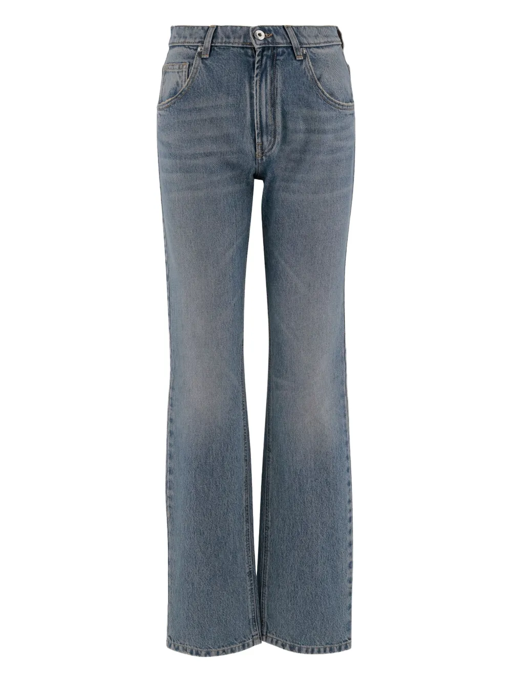 Blumarine Washed Effect Jeans In Blue