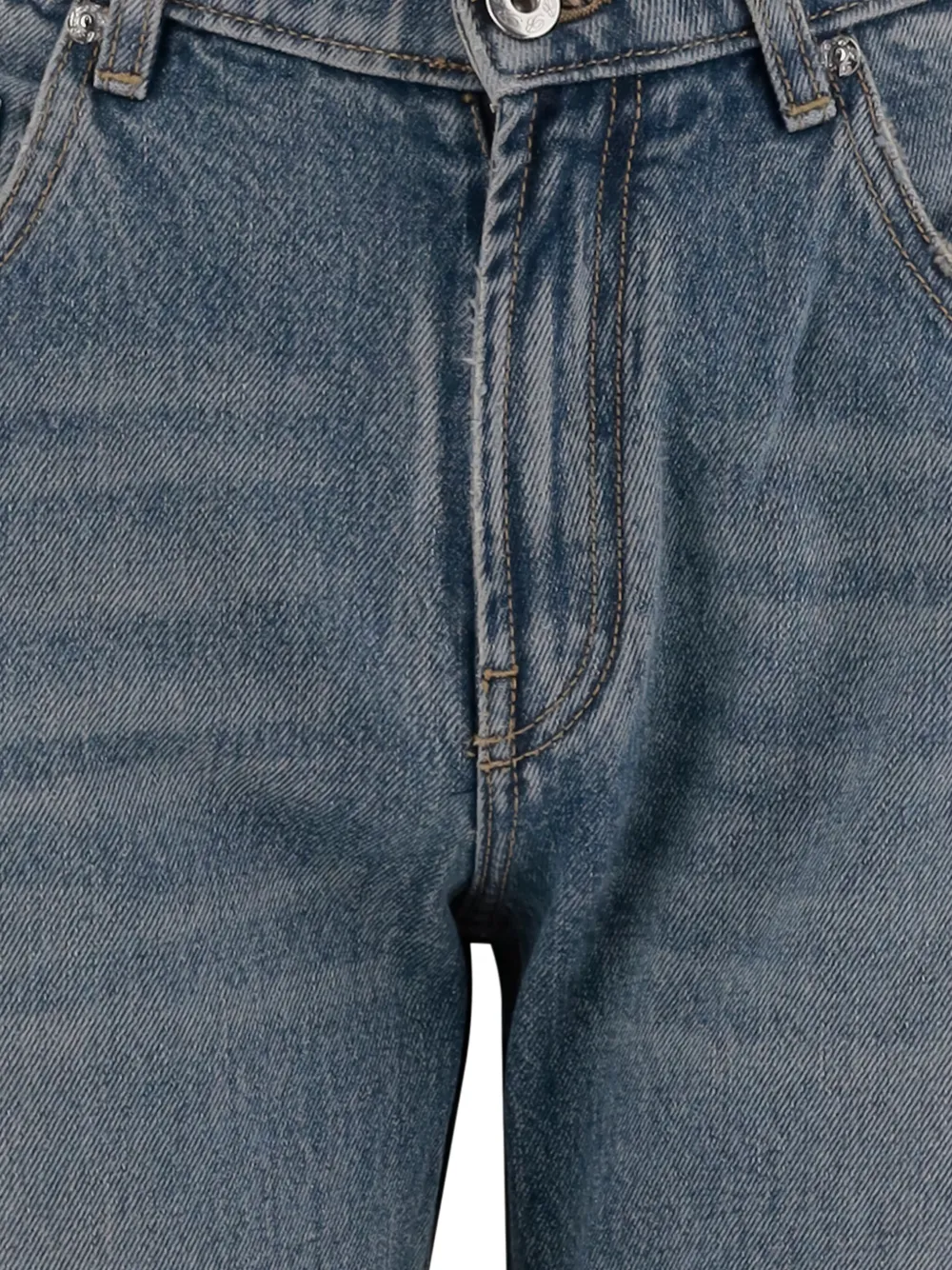 Blumarine Washed Effect Jeans In Blue