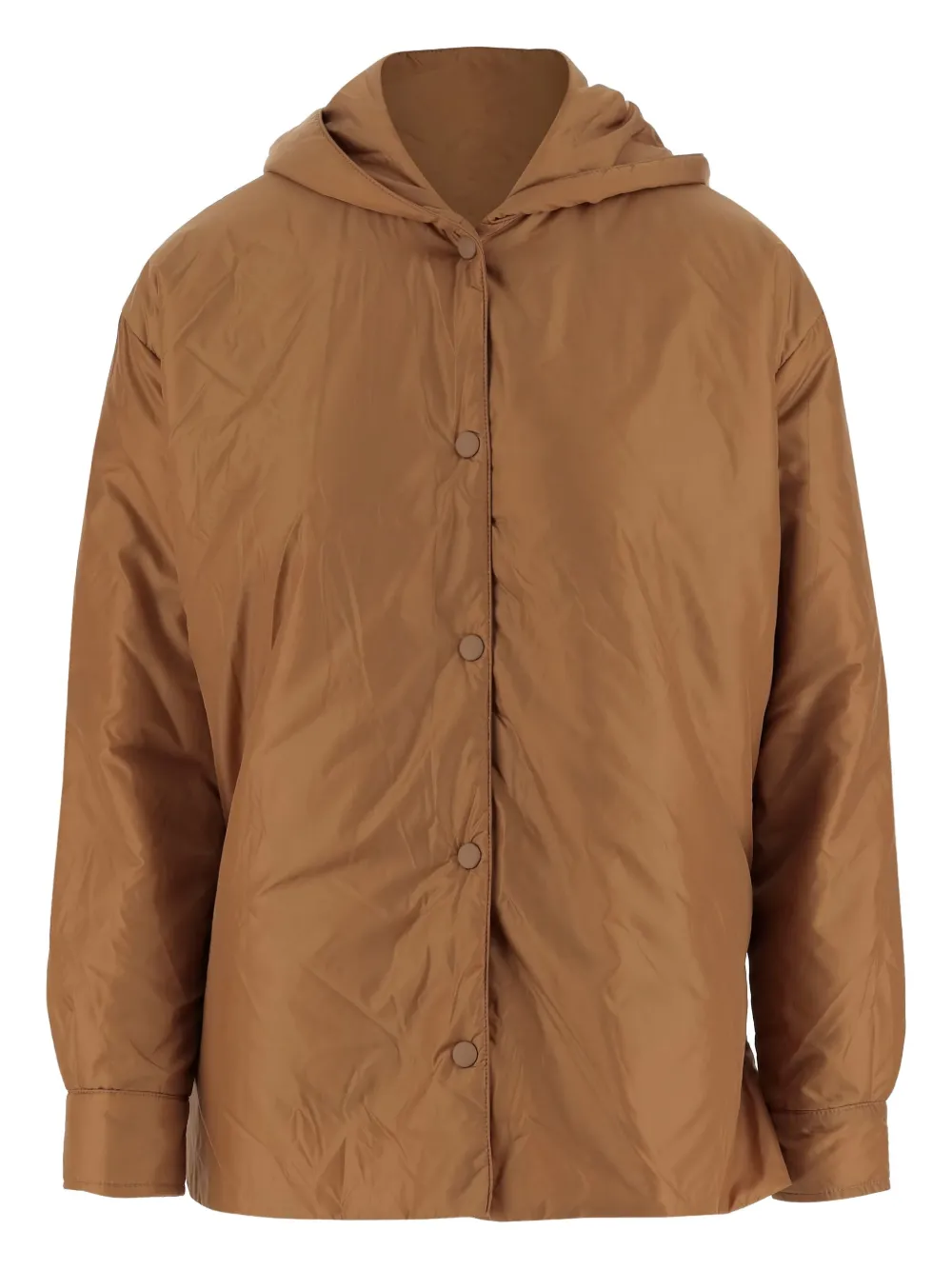 ASPESI hooded button-fastening jacket | Brown | Image 1