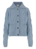 Allude cable-knit cardigan - Blue