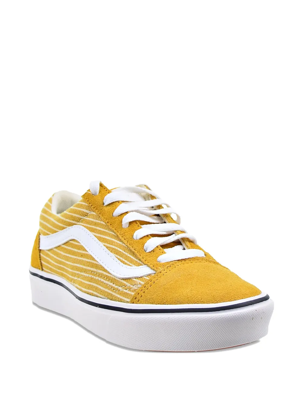 Vans Comfycush Old Skool Striped Sneakers In Yellow
