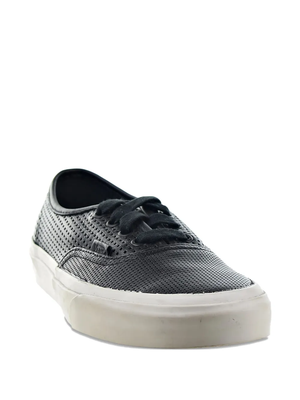 Vans Authentic Dx Square Leather Sneakers In Black