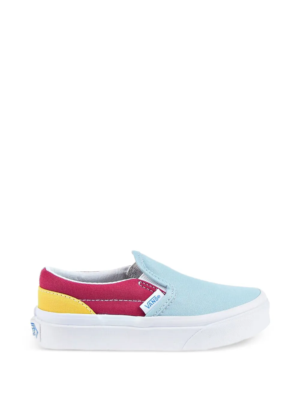 Vans Kids Classic leather slip-on sneakers - Blu