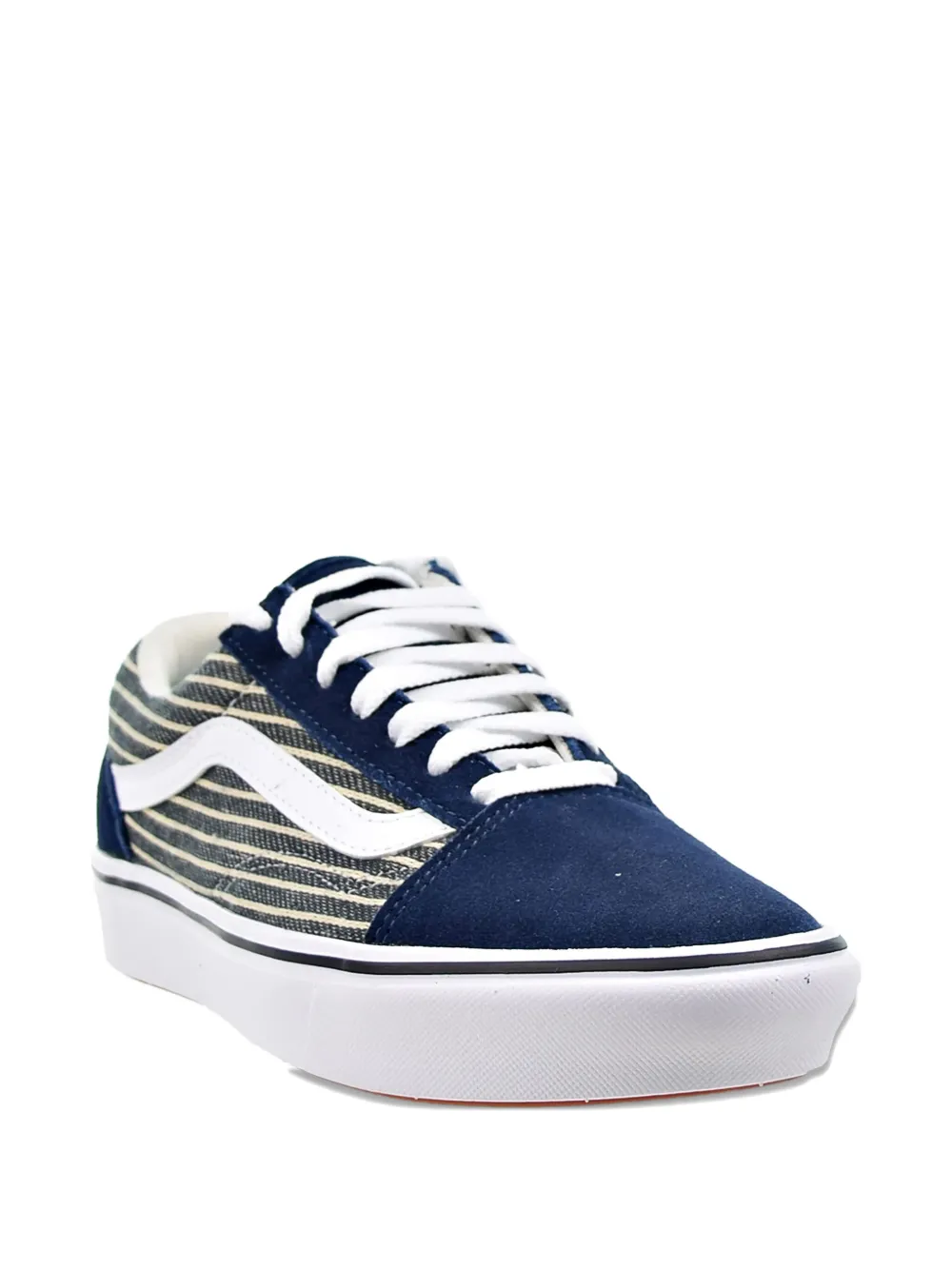 Vans Comfycush Old Skool Striped Sneakers In Blue