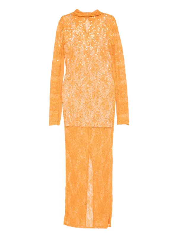 orange sequin midi dress Orange midi party dress with sequins for weddings