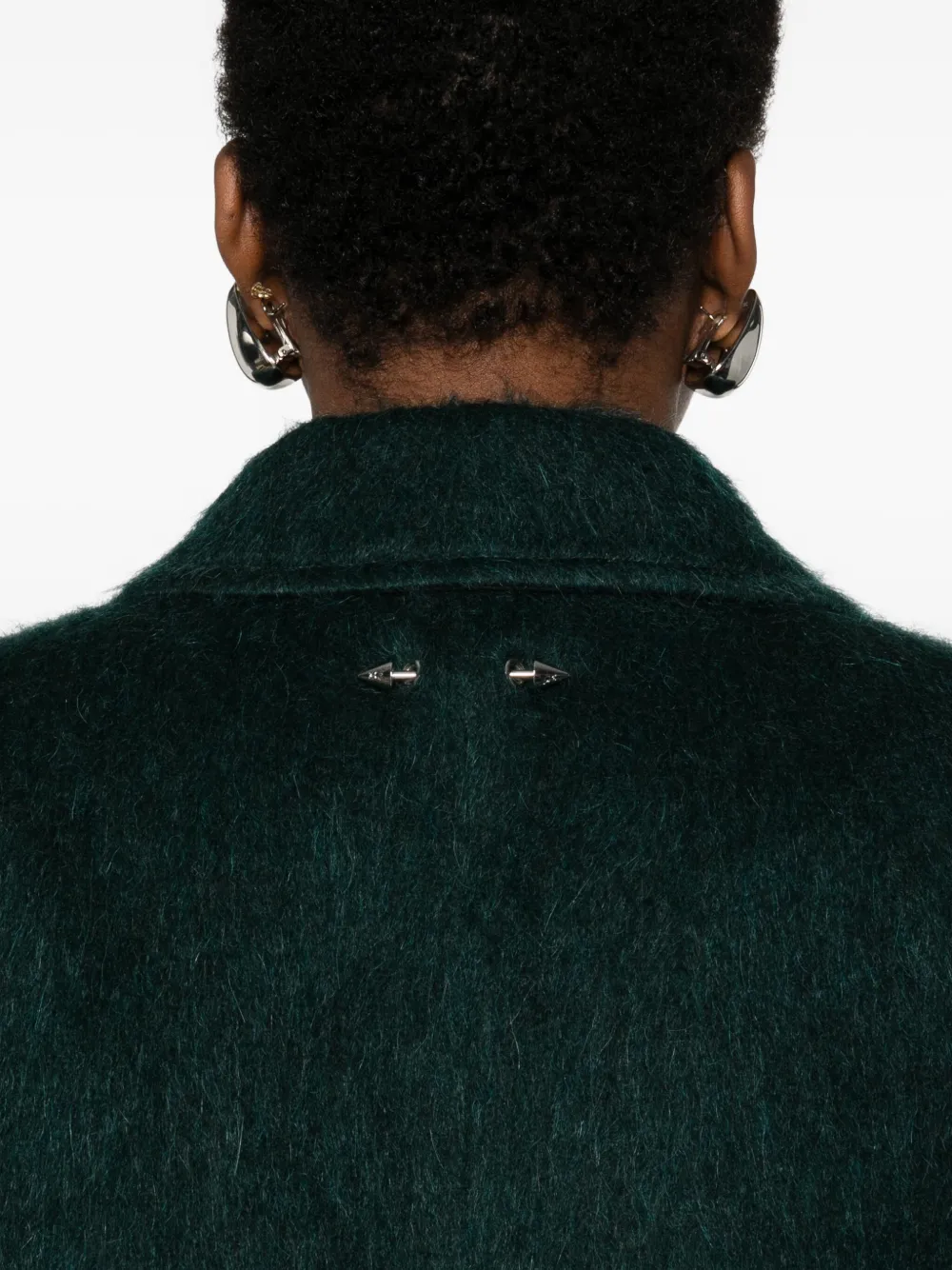 Patrizia Pepe Jas met enkele rij knopen Groen