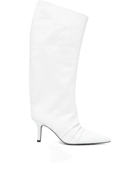 Patrizia Pepe 75mm crinkle pointed boots