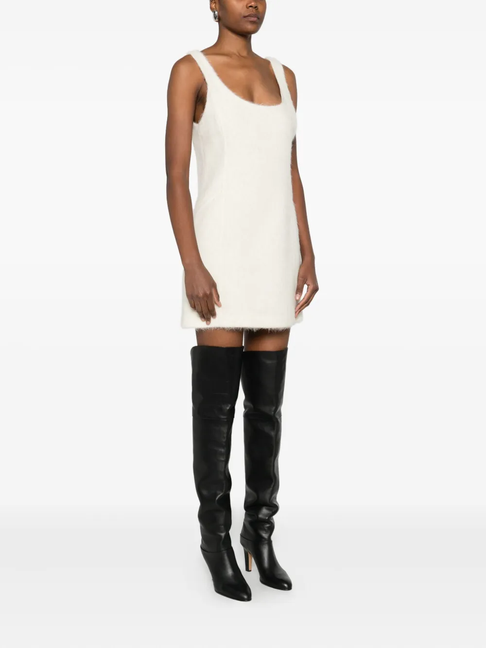 Patrizia Pepe Wool-blend Minidress In Animal Print