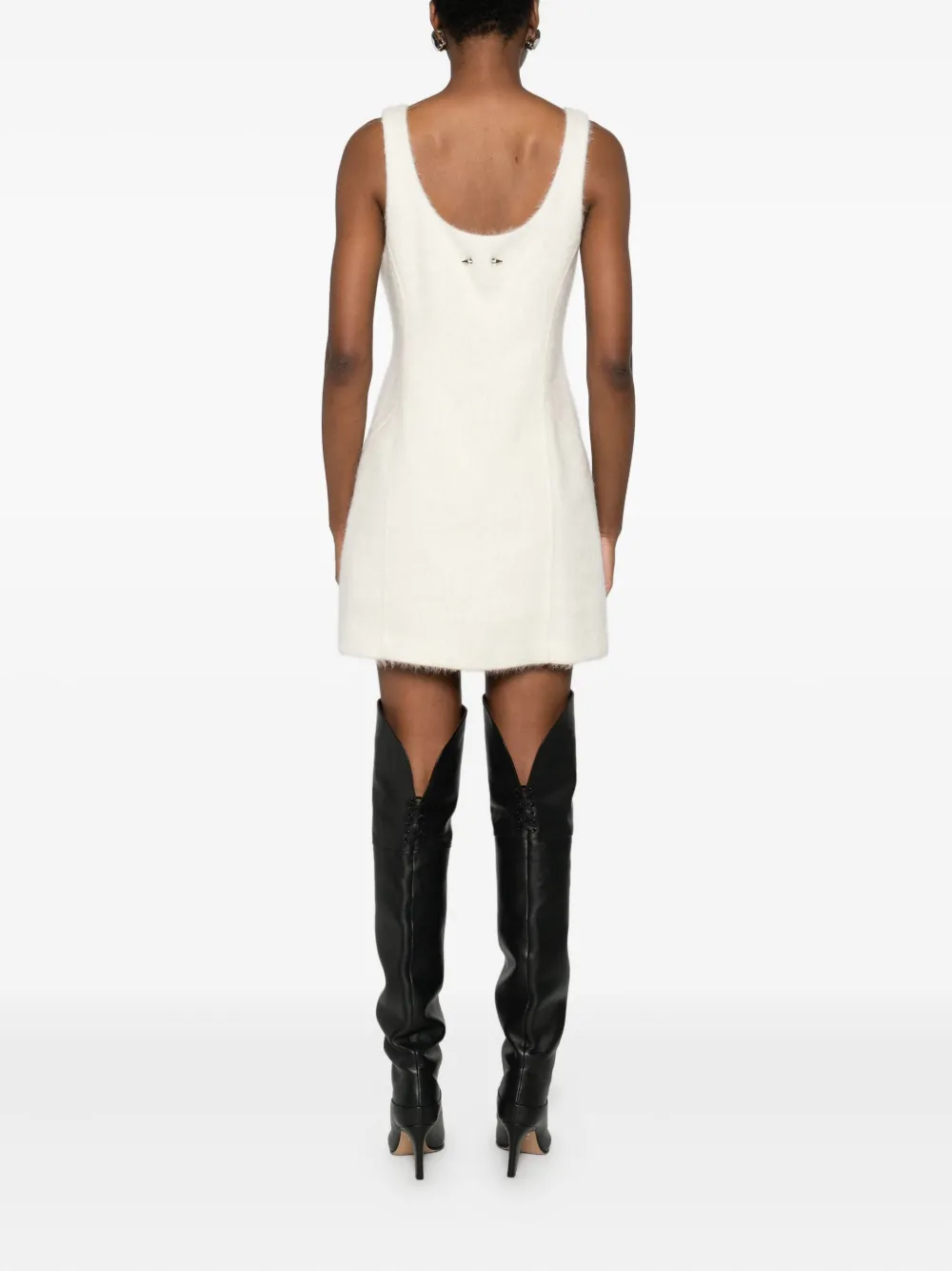 Patrizia Pepe Wool-blend Minidress In Animal Print