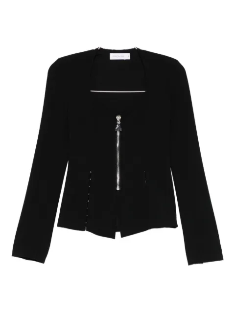Patrizia Pepe blazer zippé à empiècements contrastants
