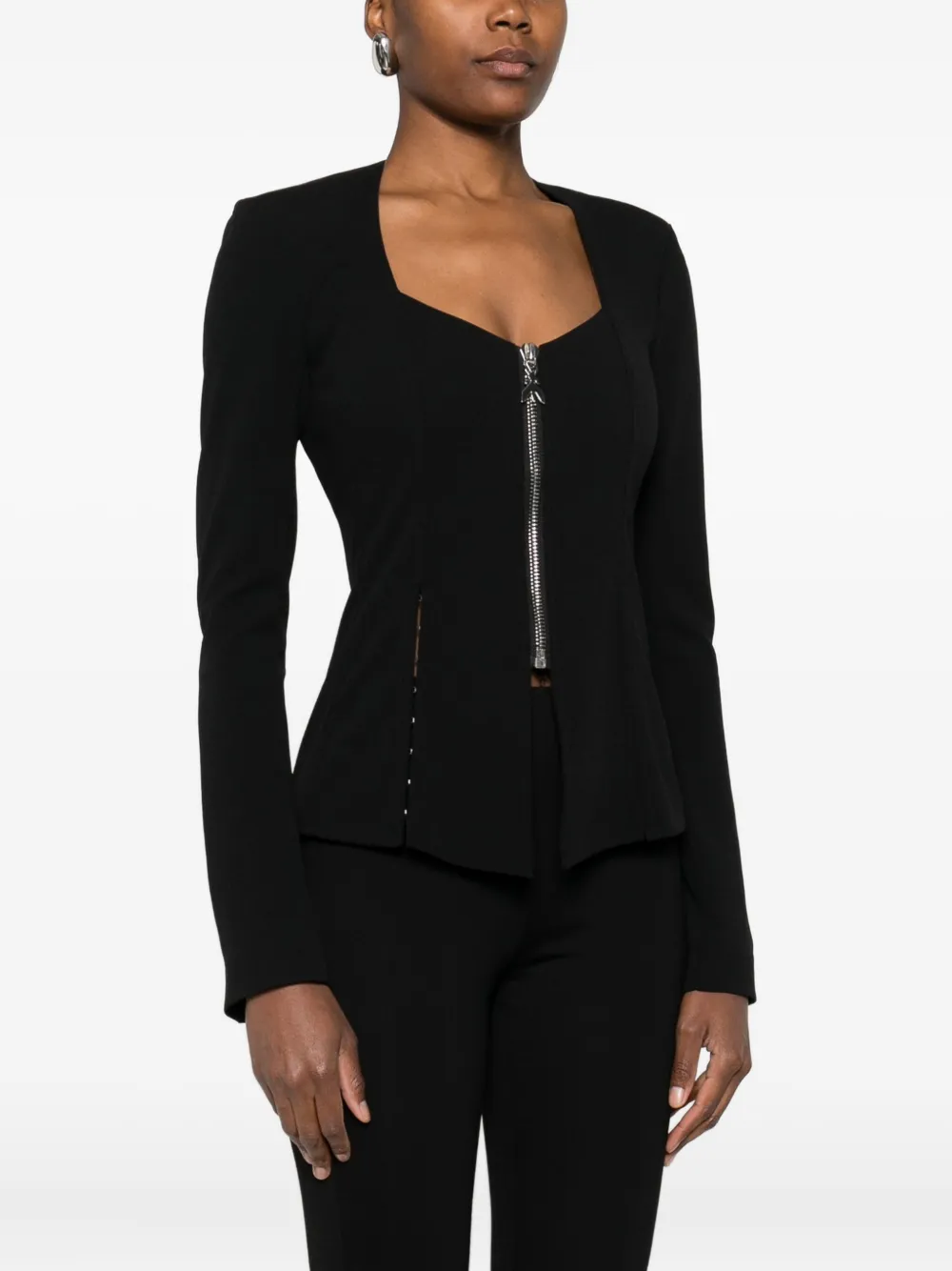 Patrizia Pepe Zip-up Blazer In Multi