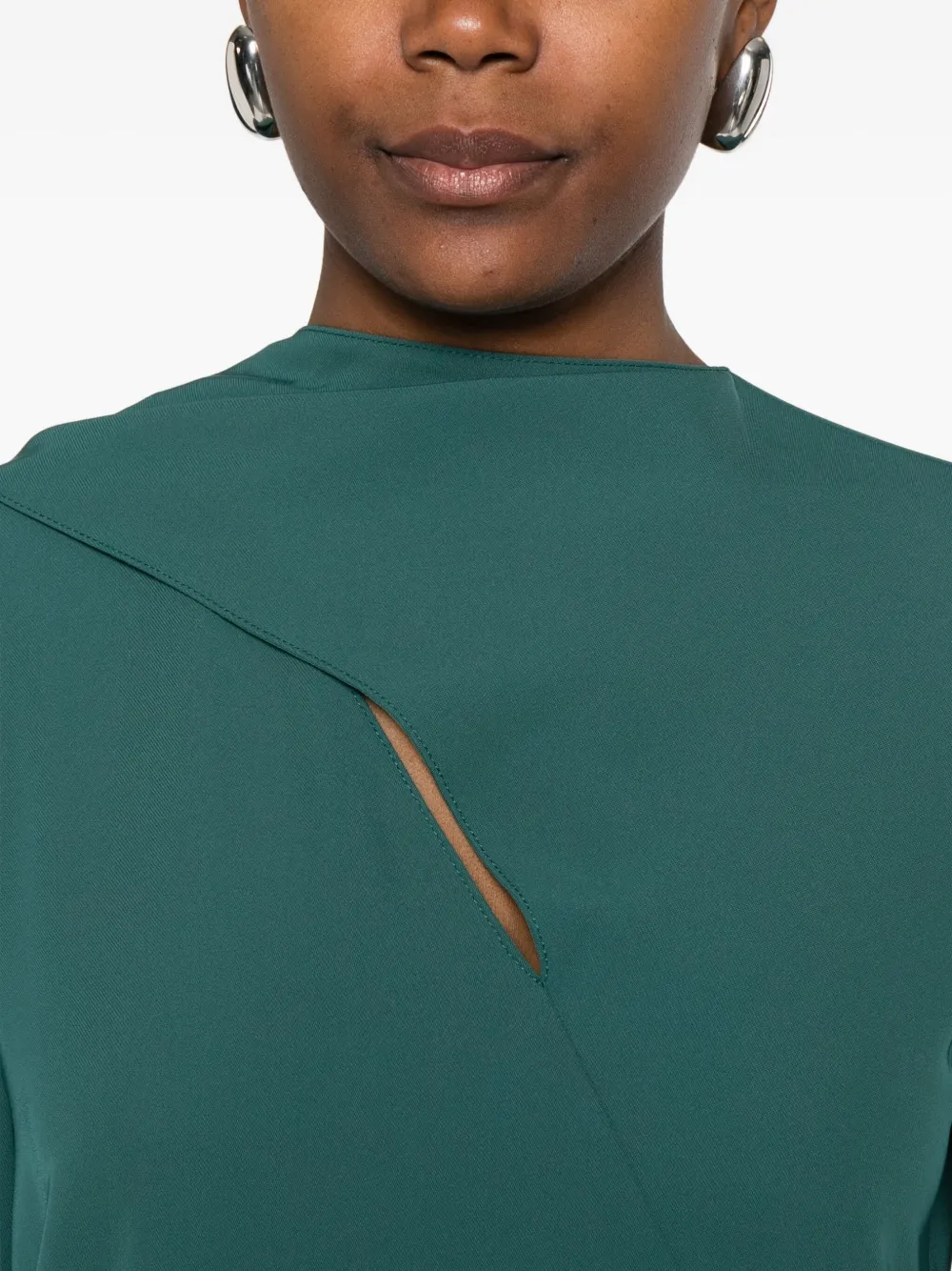 Patrizia Pepe Gedrapeerde midi-jurk Groen