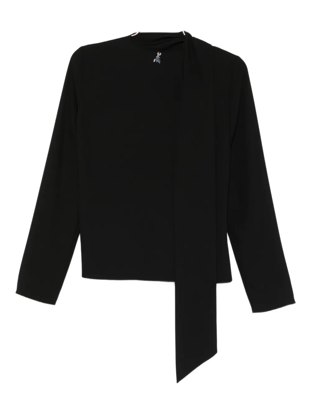 Patrizia Pepe sash fluid blouse - Zwart