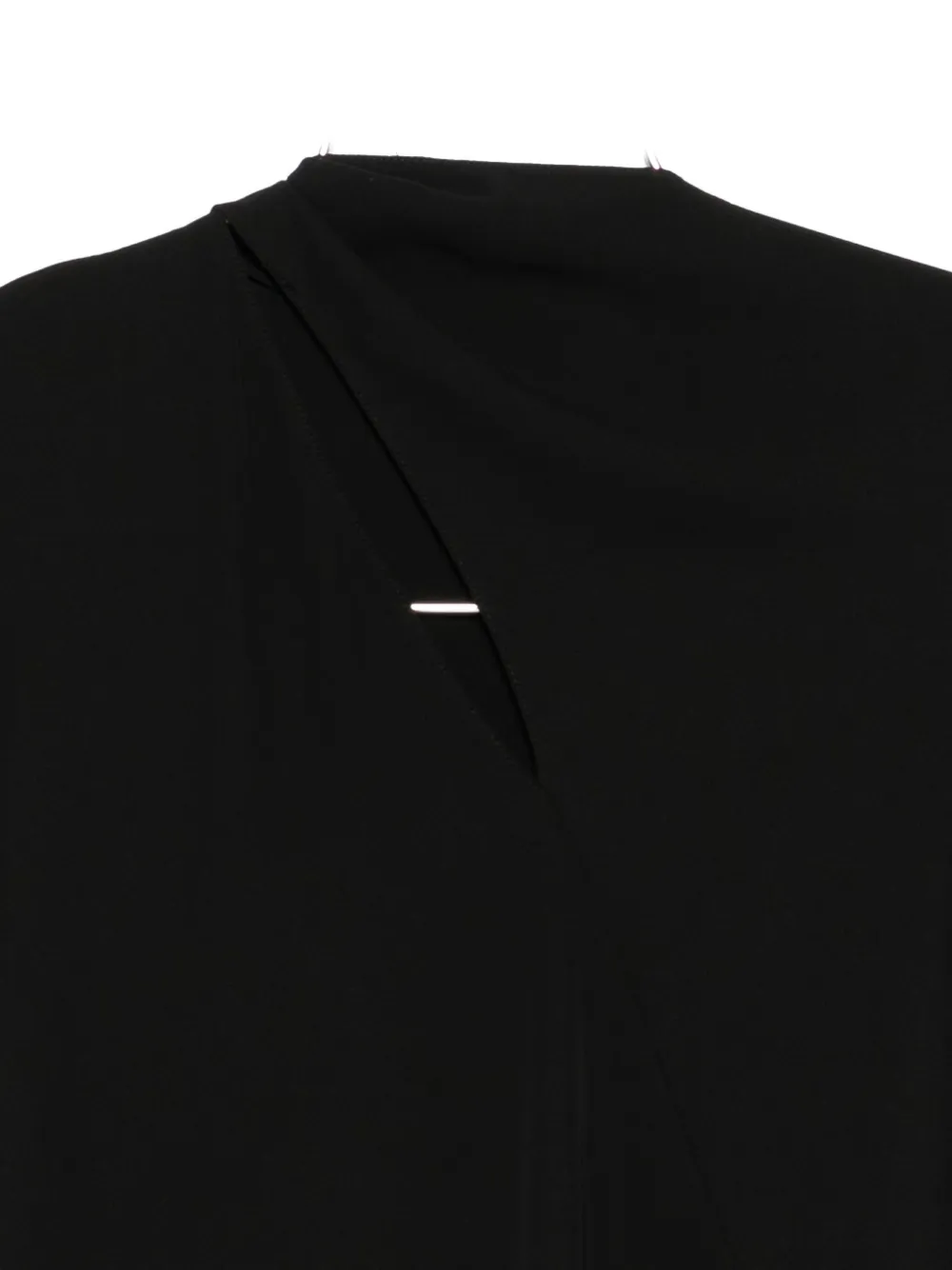 Patrizia Pepe Sash Fluid Blouse In Black