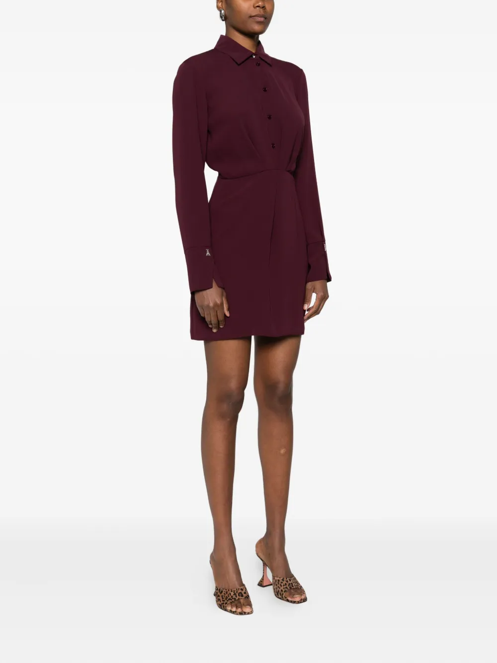 Patrizia Pepe Cropped blousejurk Paars