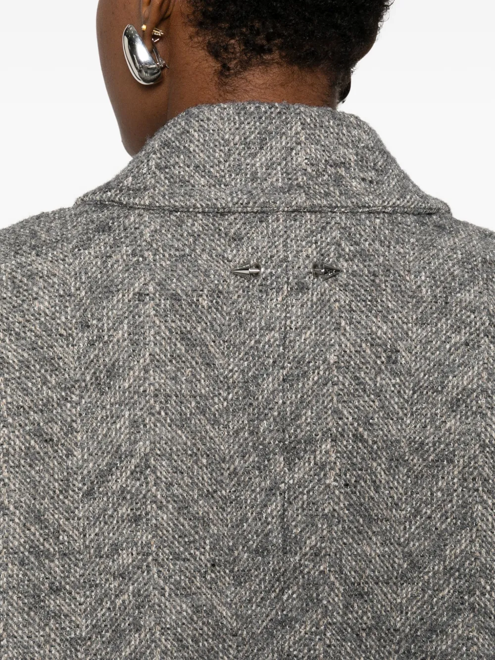 Patrizia Pepe Jas met visgraatpatroon Grijs