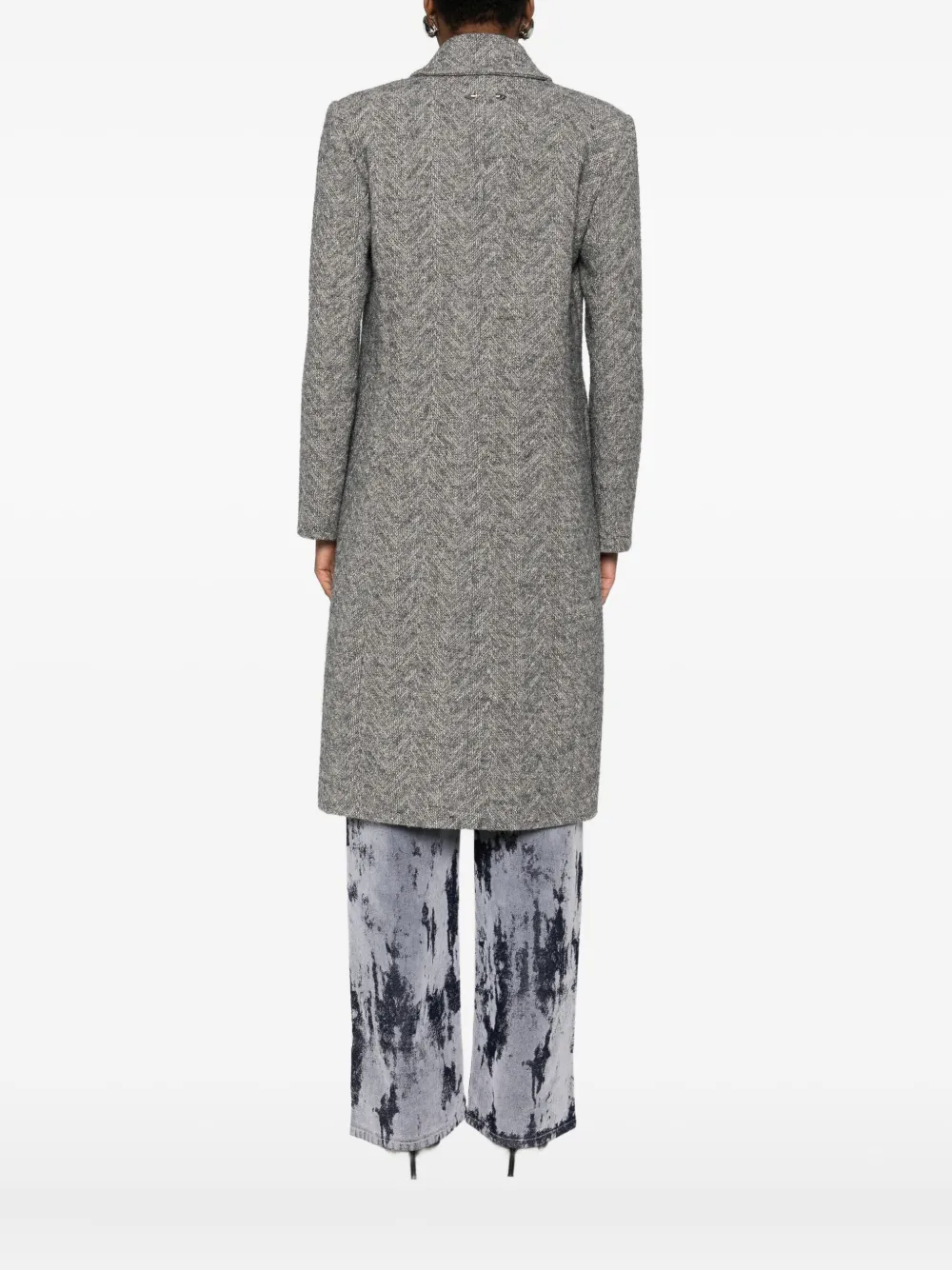 Patrizia Pepe Jas met visgraatpatroon Grijs