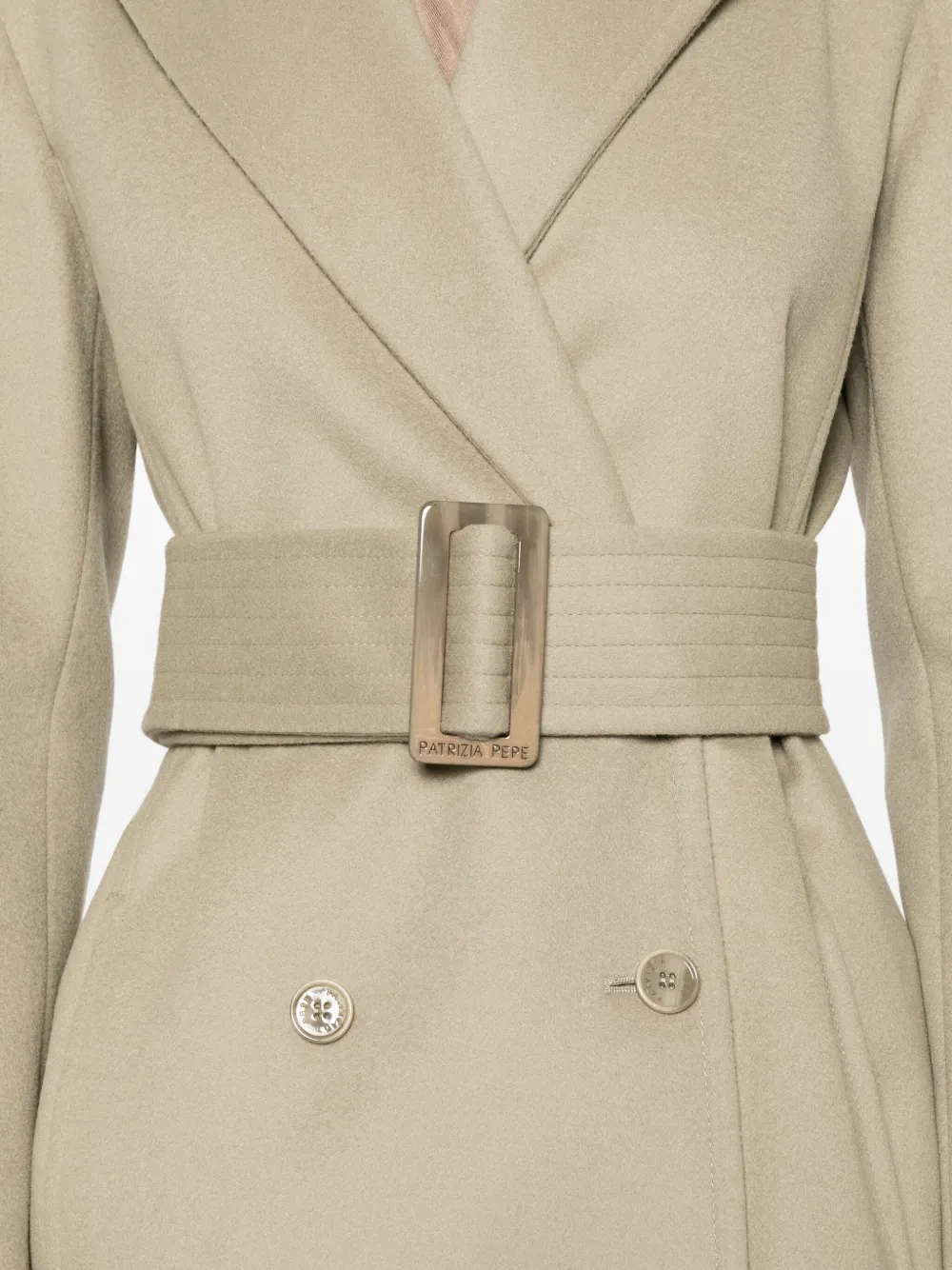 Patrizia Pepe Jas met ceintuur Beige