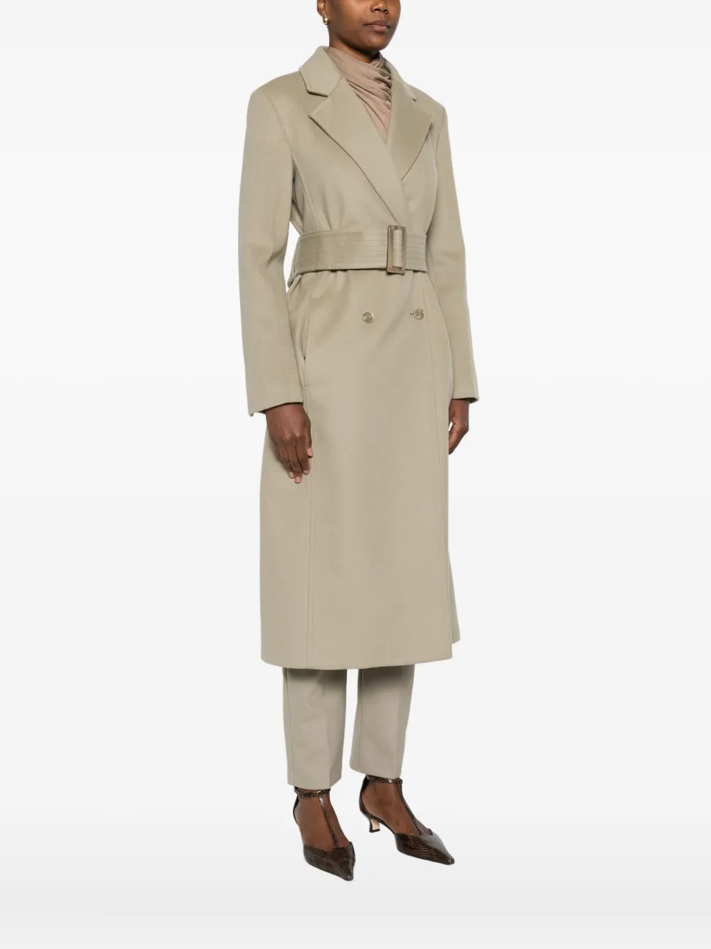 Patrizia Pepe Jas met ceintuur Beige