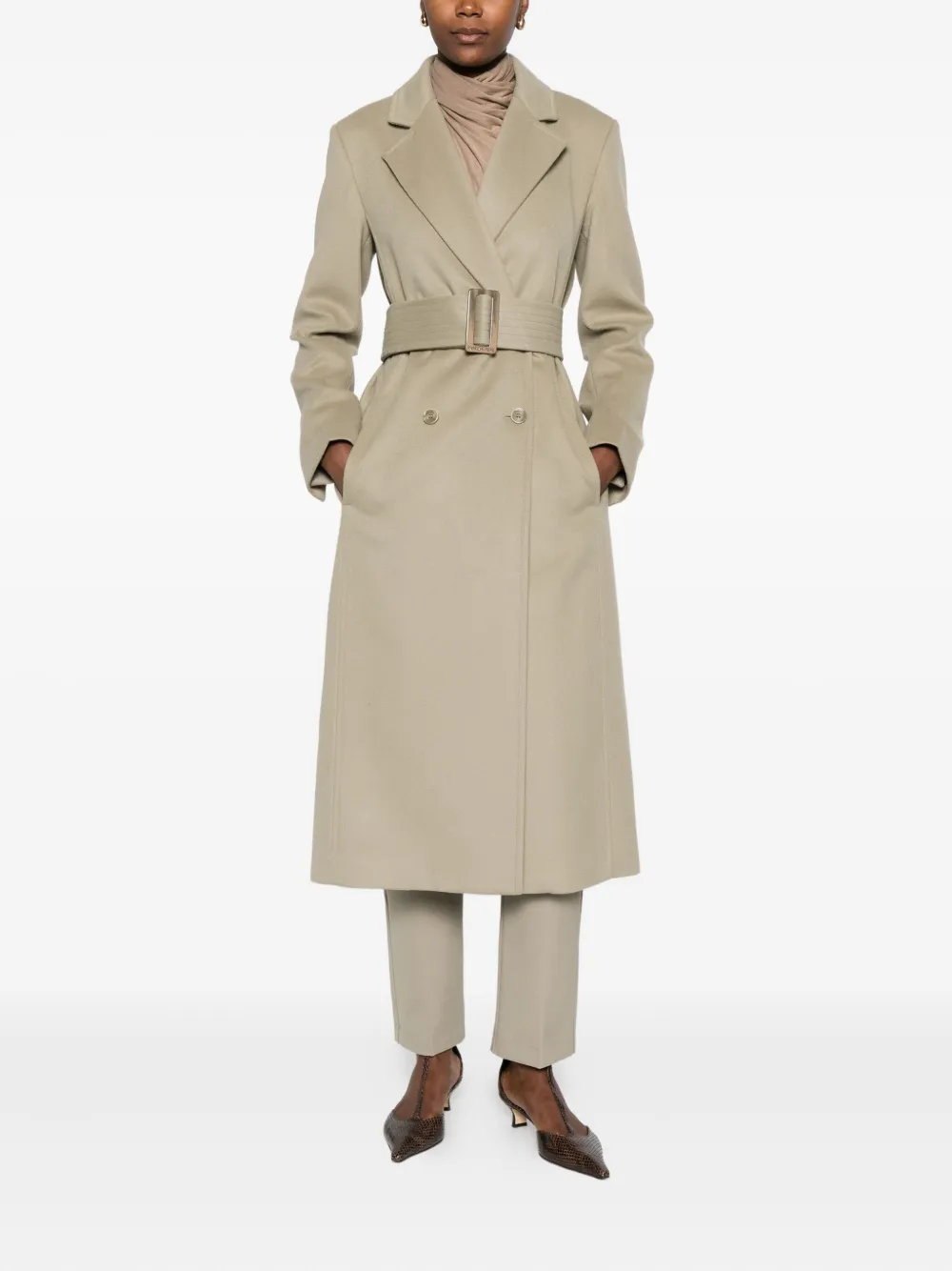 Patrizia Pepe belted double-breasted coat | Double Breasted & Peacoats | Image 2