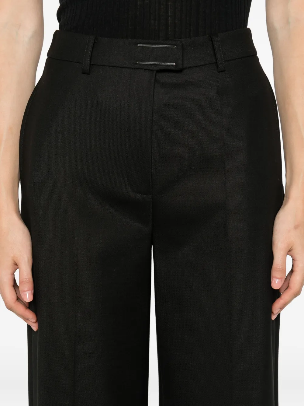 Patrizia Pepe Broek met wijde pijpen Zwart