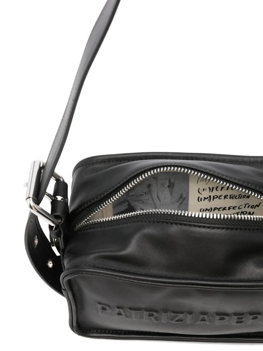 Patrizia Pepe Schoudertas met logo-reliëf Zwart
