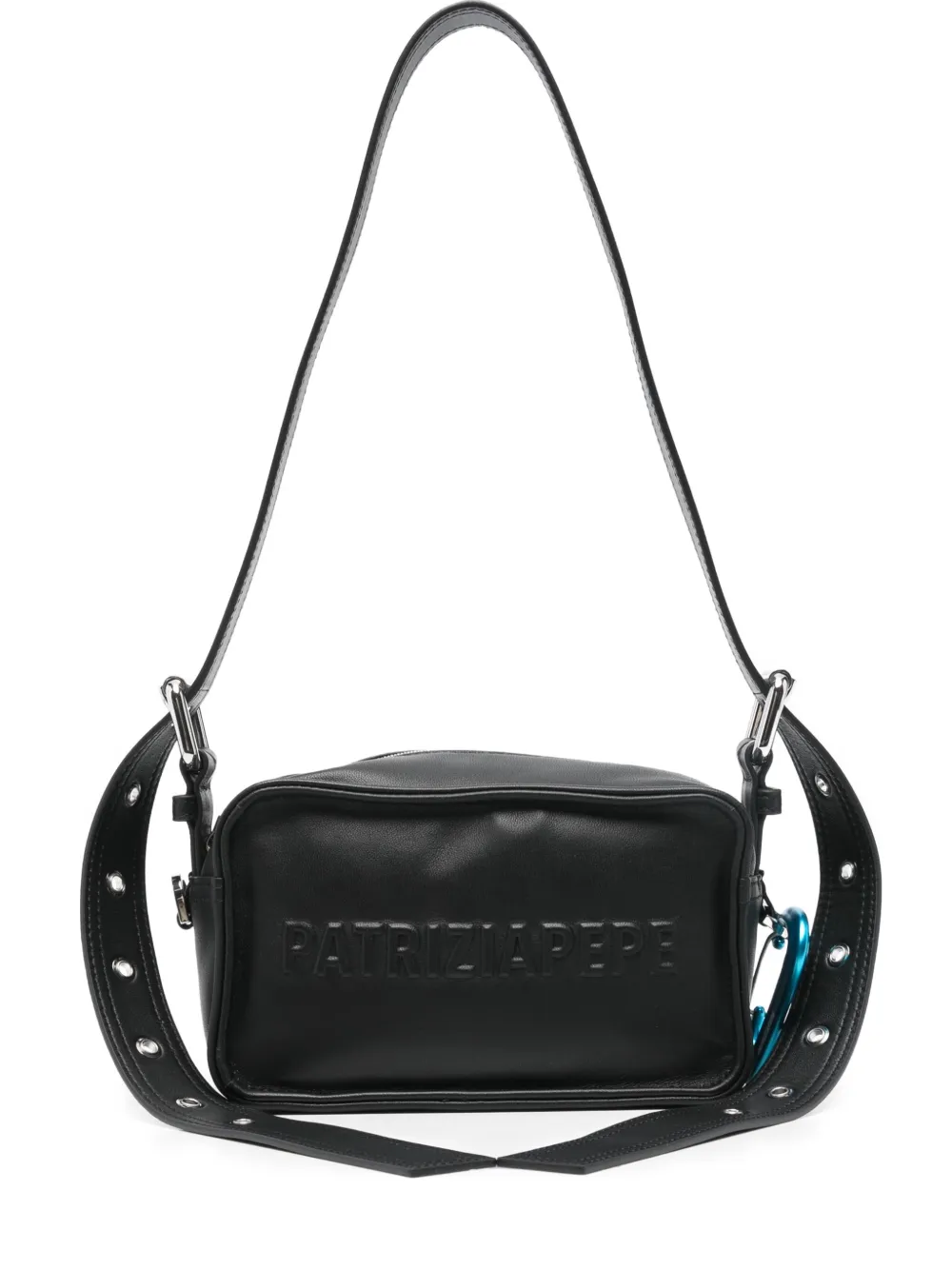 Patrizia Pepe Borsa a spalla con logo goffrato - Nero